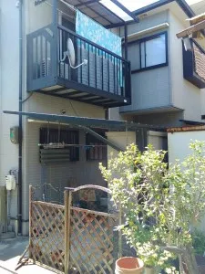 T様邸　バルコニー　テラス　立水栓　西宮