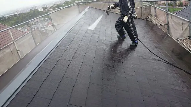 O様邸　カラーベスト補修　屋根塗装　西宮