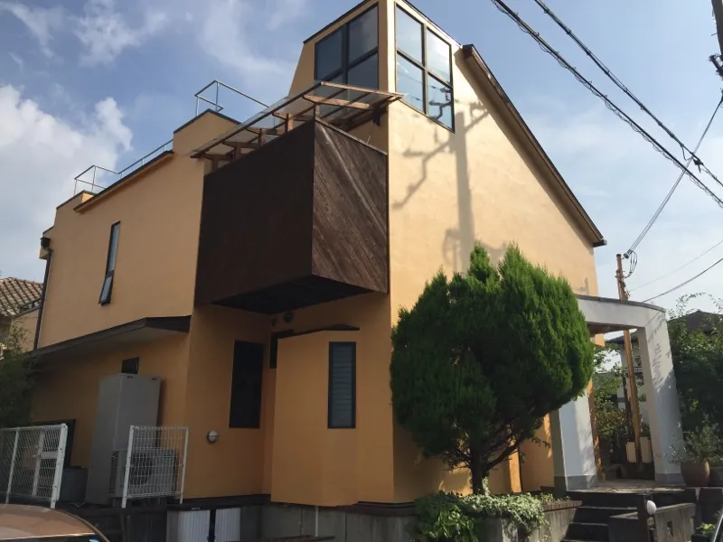M様邸　外壁塗装　屋根塗装　西宮　遮熱塗装　ベランダ防水