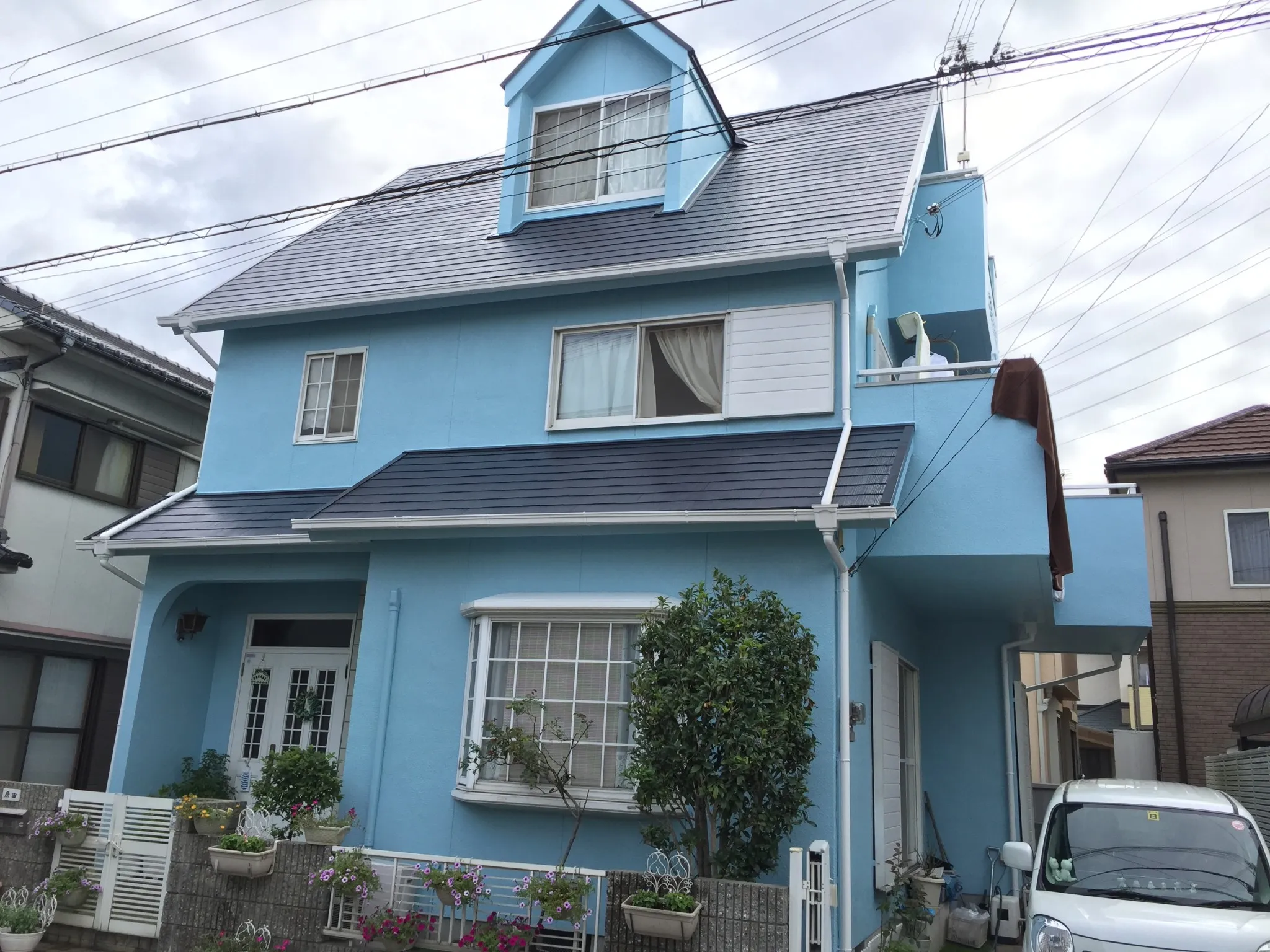 H様邸　外壁塗装　屋根塗装　ベランダ防水　姫路
