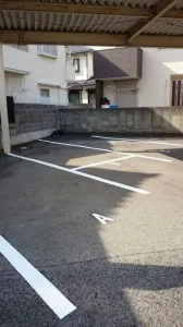 駐車場ライン塗装　ガレージライン　西宮
