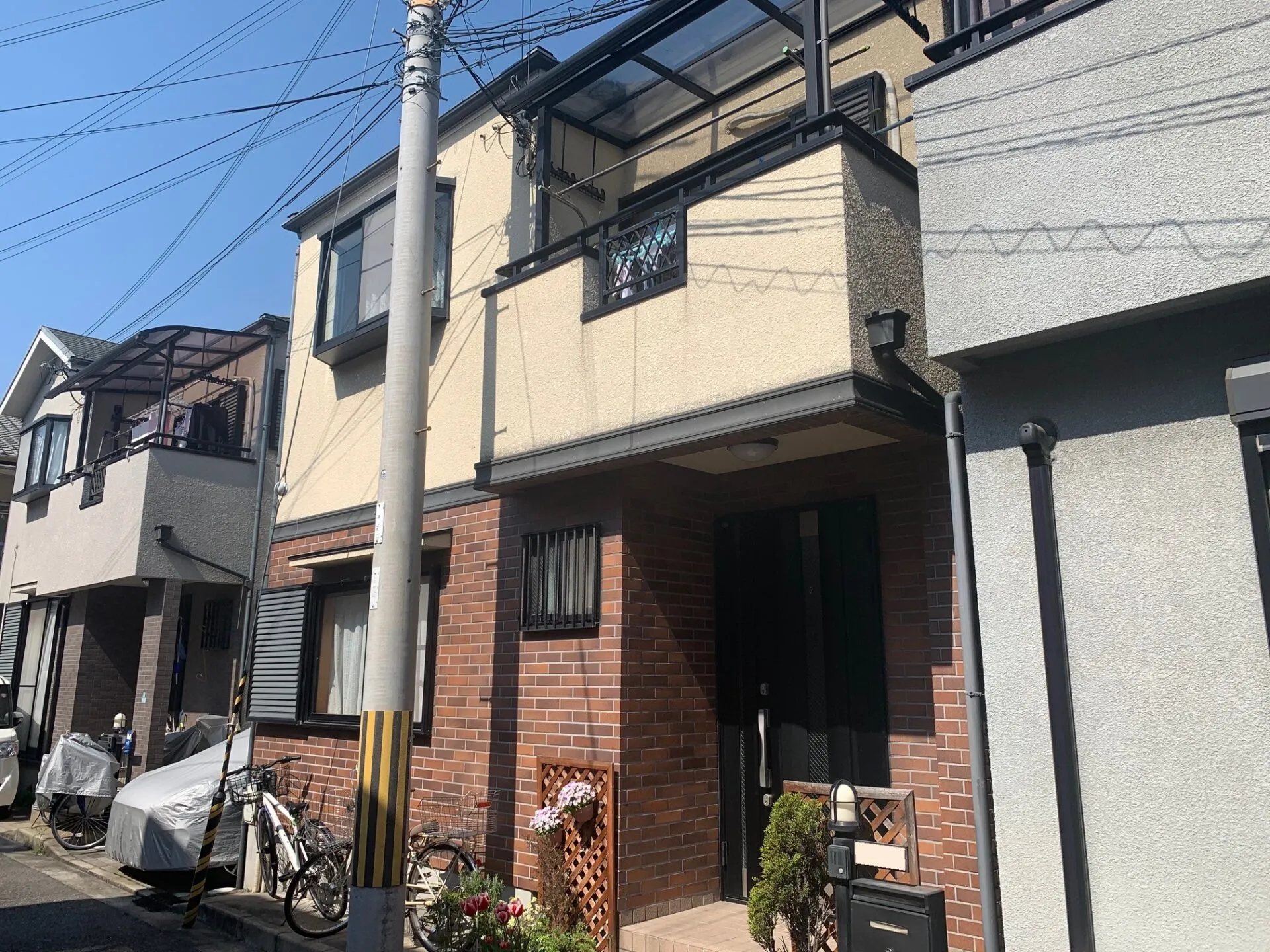 西宮市S様邸の1回目、外壁塗装工事です！
